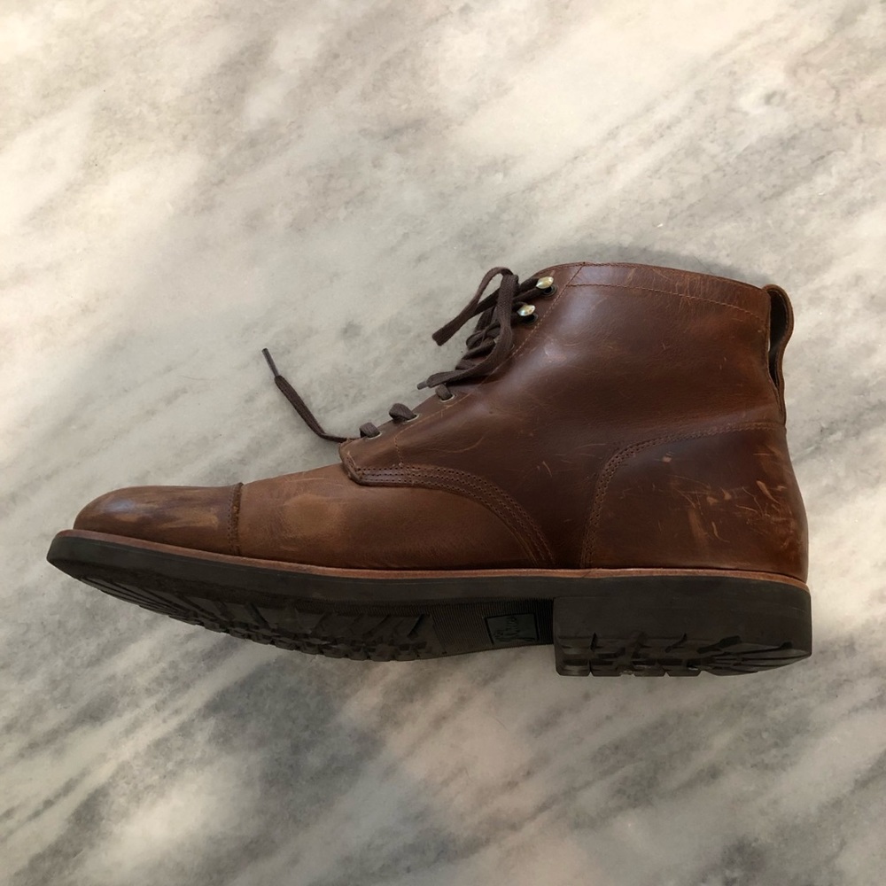 J Crew Men’s Brown lace up Boots - Size 12